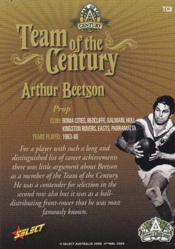 2008 NRL Centenary - Team of the Century #TC8 Arthur Beetson Back
